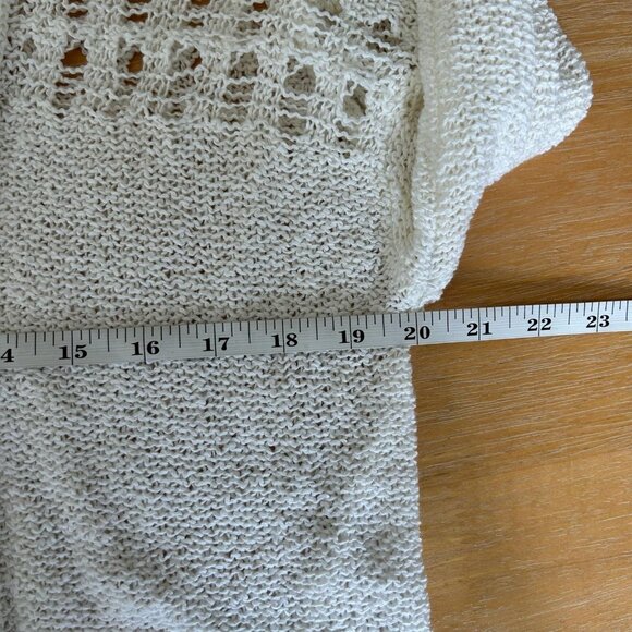 Rebecca Taylor Cardigan Sweater Small Crochet Open Knit Lightweight Boho Chic - Picture 6 of 7